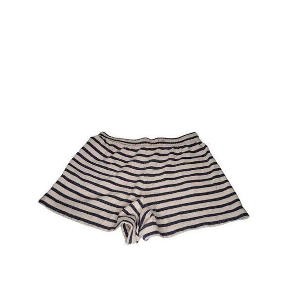 Old Navy Shorts Women Sz‎ M Blue And White Beach Fleece Drawstring Casual - Picture 2 of 6